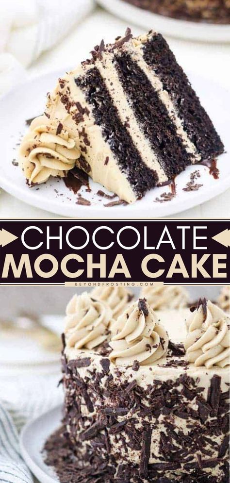 Chocolate Mocha Cake, chocolate cakes, desserts, sweet treats Mocha Buttercream, Espresso Buttercream, Chocolate Mocha Cake, Homemade Mocha, Mocha Frosting, Mocha Cake, Chocolate Cake Recipe Moist, Best Chocolate Desserts, Homemade Chocolate Cake