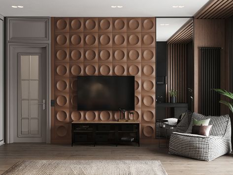 COLOR FULL on Behance Unique Tv Panel Design, Tv Cabinet Wall Design, Latest Cupboard Designs, Wooden Shelf Design, Mud Plaster, Lcd Unit, Kitchen Window Design, Materials Board Interior Design, Tv Unit Interior Design