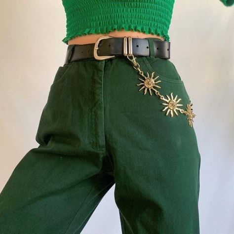 Vintage Green Jeans Witch Y2k High Waist Boho Denim Pants Mom | Etsy Forest Green Jeans, Vintage Forest, Aesthetic Clothing Stores, Mode Hippie, Boho Denim, Green Jeans, Mode Inspo, Looks Vintage, Retro Outfits