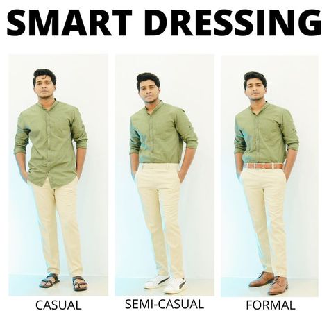 Olive Green Men Outfit, Green Men Outfit, Boys Dressing Style, Boys Dressing, Olive Green Shirt, Cream Trousers, Color Combinations For Clothes, Semi Casual, Smart Men