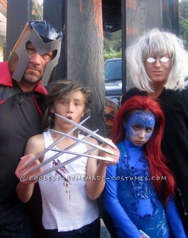 My Family and I had just finished the X Men series...and were OBSESSED with it...to say the least!  It was a given what we were going to be for Jack O Lantern Costume, X Men Costumes, Halloween Costumes 2014, Halloween Outside, Costumes For Halloween, Homemade Costumes, Halloween Costume Contest, Boy Halloween Costumes, Funny Costumes