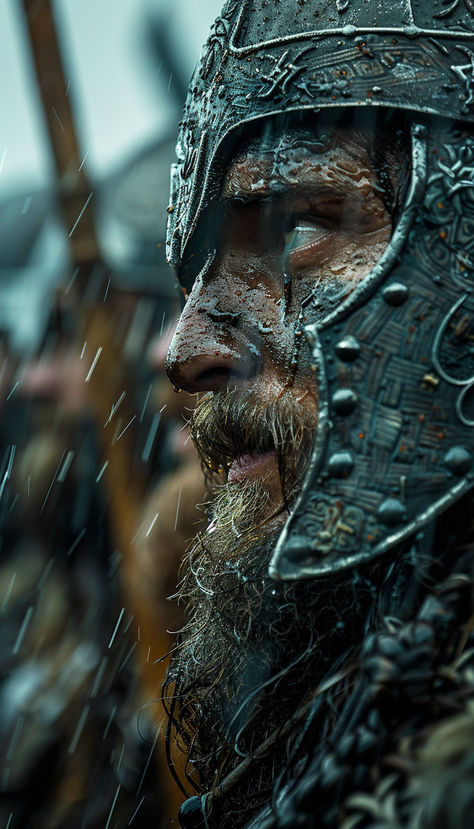 Vikings in the Moments Before Battle Berserker Viking Aesthetic, Viking Battlefield, Dark Viking Aesthetic, Viking Warrior Art, Scandinavian Vikings, Vikings Aesthetic, Vikings Art, Viking Berserker, Viking Pictures