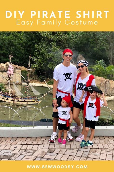 Diy Pirate Costume For Kids, Disney Cruise Pirate Night, Homemade Pirate Costumes, Pirate Costume Kids, Pirate Costume Diy, Diy Pirate, Pirate Gifts, Pirate Shirt, Pirate Costumes