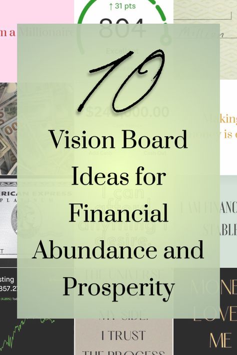 Discover powerful vision board ideas to manifest financial prosperity and abundance in your life. Explore 10 strategies to achieve wealth and success through visualization, affirmation, and goal setting.

 #affirmations #visionboard #positivevibes #motivation #inspiration #goals #dreamboard #manifestation #selflove #gratitude #mindfulness #happiness #positive #positivethinking #lawofattraction #selflove #selfimprovement #mindset #success #abundance #dreambig #visualization #goodvibesonly #wallpaper Financial Vision Board Ideas, Financial Abundance Vision Board, Financial Goals Vision Board, Vision Board Financial Goals, Financial Stability Aesthetic, Financial Vision Board, Wealth Vision Board, Abundance Images, Gratitude Mindfulness