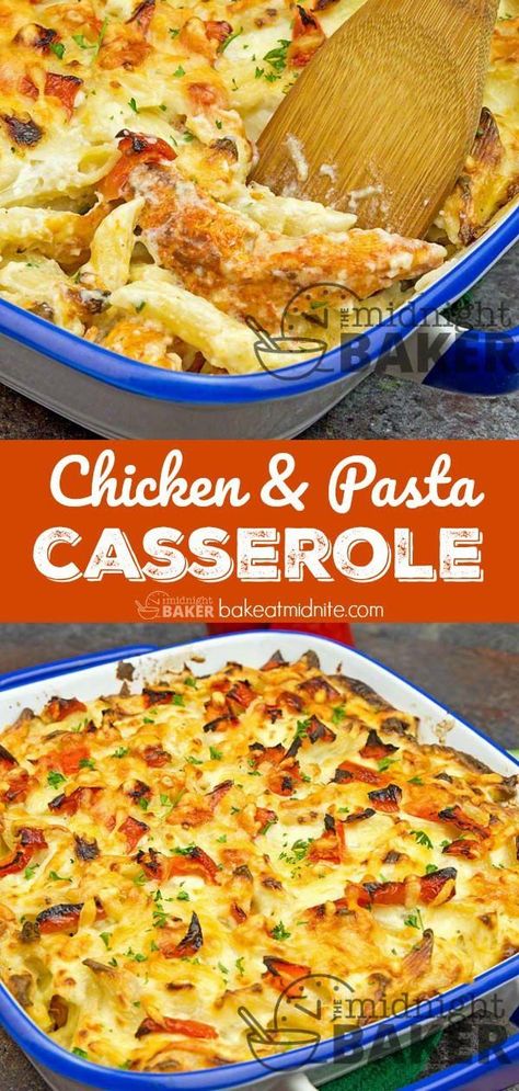 Italian Chicken Pasta Casserole, Chicken Breast And Pasta Recipes, Easy Chicken Pasta Casserole, Chicken And Pasta Casserole, Easy Chicken Pasta Bake, Casserole With Corn, Chicken Breast Pasta, Food Casseroles, Corn And Zucchini