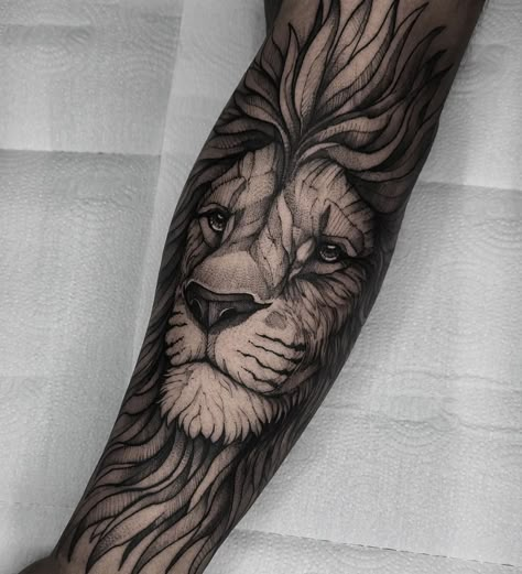 Mac Miller Tattoos, Lion Art Tattoo, Geometric Line Tattoo, Shin Tattoo, Lion Head Tattoos, Rune Tattoo, Round Of Applause, Gothic Tattoo, Stood Up