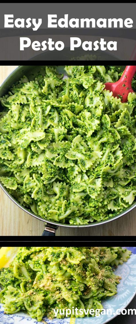 Edamame Pesto, Pasta Recipe Easy, Edamame Pasta, Pesto Pasta Recipe, Edamame Recipes, Pesto Spinach, Recipes Pizza, Pasta Al Pesto, Pesto Pasta Recipes