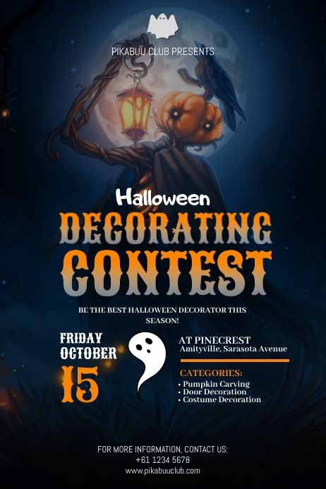 Halloween Decorating Contest Poster Halloween Decorating Contest, Halloween Cubicle, Starbucks Case, Fall Contest, Contest Poster, Office Halloween Decorations, Halloween Promotions, Fall Carnival, Halloween Office