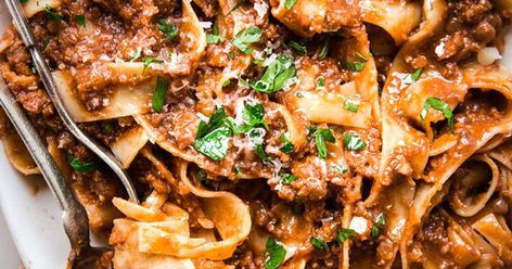 Walnut and Lentil Bolognese | The Modern Proper Walnut Bolognese Sauce, Ywwl Recipes, Walnut Vegan Recipes, Vegan Walnut Recipes, Walnut Recipes Dinner, Walnut Recipes Healthy, Walnut Bolognese, Lentil Bolognese Vegan, Pasta With Meat