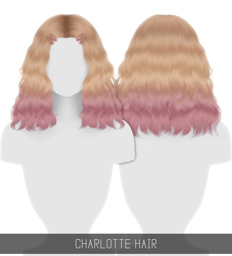 [Simpliciaty] — CHARLOTTE HAIR + OMBRES + TODDLER & CHILD   Wavy... Ts4 Hair, Cc Hair, Hair 360, Sims 4 Cc Kids Clothing, The Sims 4 Pc, Pelo Sims, Sims 4 Children, Sims 4 Game Mods, Sims 4 Gameplay