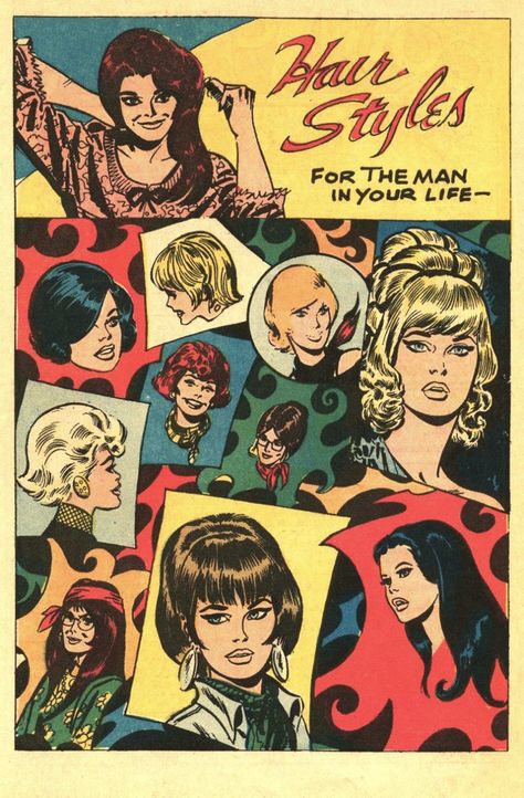 1960s Hairstyles "For the Man in Your Life..." The Wrath Of Khan, Millie The Model, Wrath Of Khan, Power Fashion, Flower Power Fashion, Pop Art Vintage, Star Trek Ii, Dc Fashion, John Buscema