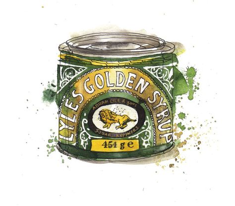 Georgina Luck Package Illustrations  - The Dieline - Georgina Luck, Gcse Graphics, Pop Art Food, Draw Food, Alevel Art, Food Still Life, Food Project, Observational Drawing, Golden Syrup