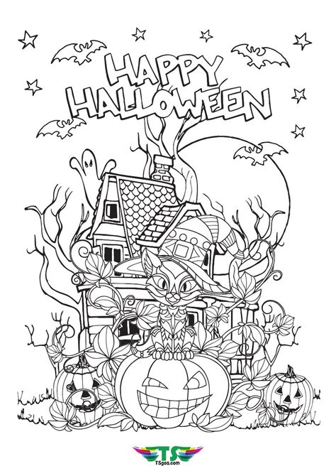 Halloween Pictures To Color, Halloween Pictures To Print, Halloween Coloring Pictures, Halloween Coloring Pages Printable, Happy Halloween Pictures, Free Halloween Coloring Pages, Halloween Coloring Sheets, Halloween Printables Free, Halloween Color