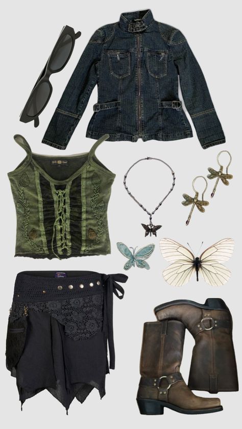 Festival Outfit Inspo, Fairycore Grunge, Outfit Inspo Summer, Music Festival Outfit, Biker Boots, Fairy Core, Festival Outfit, Y2k Vintage, Music Festival