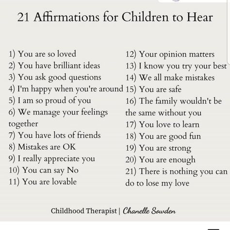 Positive Affirmations For Kids, Positive Parenting Solutions, Parenting Solutions, Education Positive, Parenting Knowledge, Affirmations For Kids, Mindful Parenting, Conscious Parenting, Mindfulness For Kids