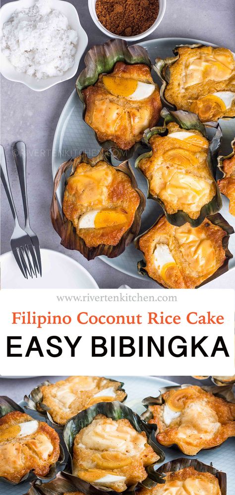 Filipino Sans Rival, Filipino Bibingka Recipe, Bibinka Recipes, Filipino Finger Food, Sweet Rice Recipe Filipino, Filipino Thanksgiving Food, Bibingka Recipe Philippines, Filipino Christmas Food Noche Buena, Bibingka Recipes