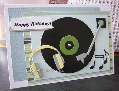 Happy Birthday 22, Cricut Birthday Cards, Musical Cards, Cards For Men, Mft Cards, Masculine Birthday Cards, Nice Comments, Card Making Crafts, Birthday Cards For Men