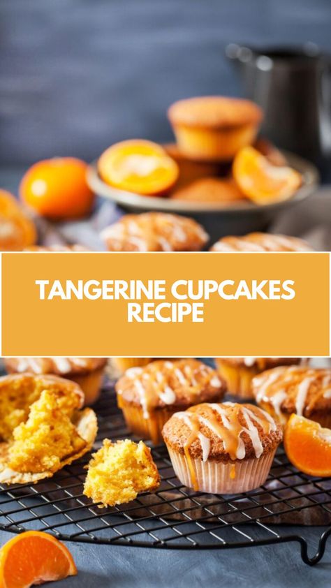 Tangerine Cupcakes Recipe is made with fresh tangerines, flour, sugar, and a hint of vanilla it serves about 12 people and takes about 30 minutes to prepare. These light and flavorful cupcakes are perfect for citrus lovers and make a wonderful treat for any occasion. Tangerine Cupcakes, Flavorful Cupcakes, Satsuma Recipes, Flavor Cupcakes, Tangerine Recipes, Winter Fruit, Vegan Cupcakes, Cupcake Flavors, Fruity Desserts