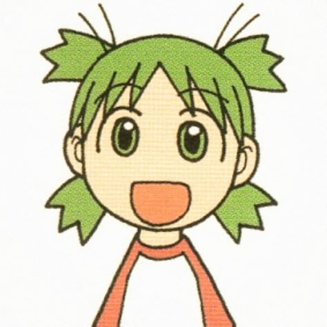 Need Aesthetic, Yotsuba Koiwai, Yotsuba Manga, Silly Icons, Aesthetic Finds, Azumanga Daioh, Green Hair, Button Pins, Profile Pics