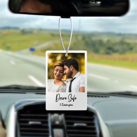 Car Polaroid, Car Mirror Decorations, Wedding Mirror, Valentines Gifts For Boyfriend, Warm Christmas, Photo Decor, Handmade Christmas Decorations, Car Ornaments, Car Air Freshener