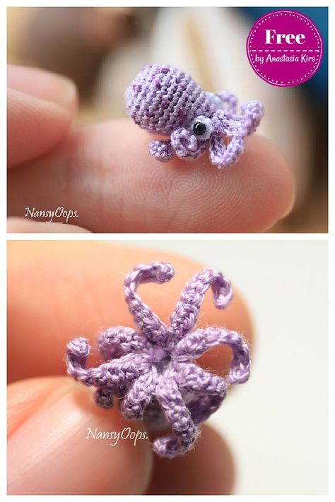 Octopus Crochet Pattern Free, Crochet Fish Patterns, Octopus Crochet Pattern, Butterfly Tutorial, Crochet Fish, Crochet Octopus, Pola Amigurumi, Crochet Animals Free Patterns, Fish Pattern