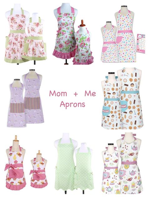 Mommy And Me Aprons Diy, Mommy And Me Apron Pattern Free, Mom And Daughter Aprons, Mother Daughter Apron Pattern Free, Matching Aprons Mother Daughters, Family Aprons, Mother Daughter Aprons, Mommy And Me Sewing Patterns, Mommy And Me Aprons