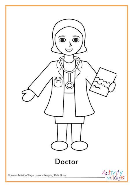 Doctor Colouring Page Doctor Colouring Pages, Community Helpers Preschool Crafts, Outline Pictures, Alphabet Letter Worksheets, Alphabet Crafts Preschool, All About Me Worksheet, Coloring Pages Nature, Community Workers, Community Helpers Preschool