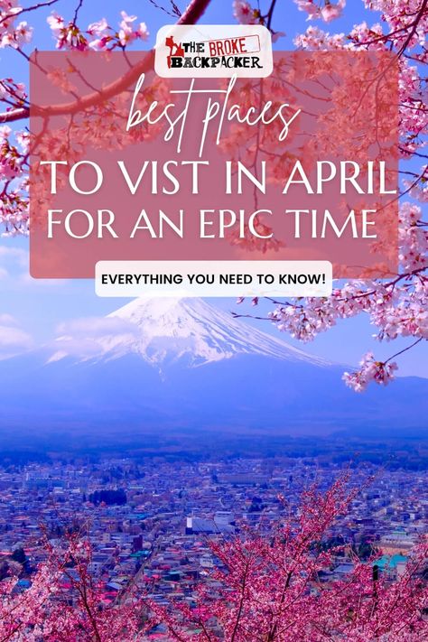 With spring warming things up and the easter holidays, April is a great time to travel. And these are the best places to visit in April. Best Places To Travel In April, April Travel Destinations, April Travel, April Vacation, Best Places In Europe, Best Holiday Destinations, Cheap Places To Travel, Top Places To Travel, Time To Travel