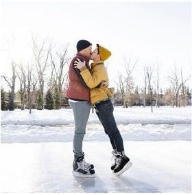 Gay Ice Skating, Couple Ice Skating, Schindler's List, Happy Husband, Couple Holding Hands, Couple Kissing, Hugging Couple, Ice Skate, Video Production Company