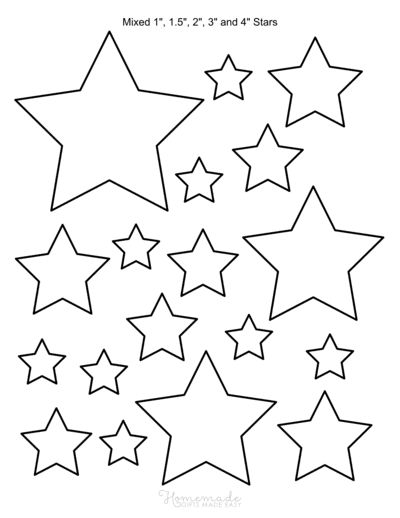 Star Template Printable, Star Outline, Star Coloring Pages, Printable Star, Desain Buklet, Star Template, Ramadan Crafts, Star Stencil, Applique Templates