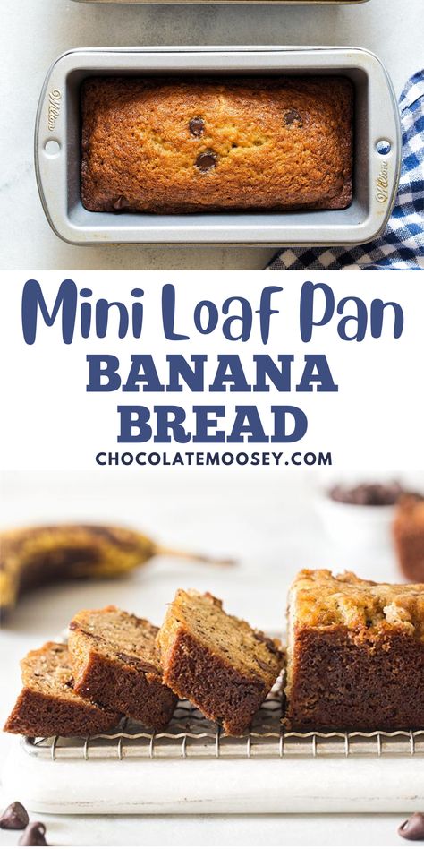 Indulge in the delight of Invigorating Mini Loaf Pan Banana Bread—a perfect balance of sweetness and rich chocolate chips. With its moist, tender crumb and just the right hint of vanilla, this mini loaf is ideal for snacking or gifting. Simple to bake and irresistibly good, it's a comforting treat that brings joy in every bite. Mini Loaf Pan Banana Bread Recipes, Individual Banana Bread Loaves, Mini Banana Nut Bread Loaves, Banana Bread Small Loaf, Mini Chocolate Chip Banana Bread, Mini Loaf Pan Bread Recipes, Banana Bread Recipe Small Loaf, Individual Banana Bread, Small Loaf Banana Bread