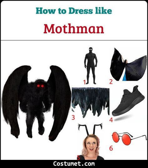 Moth Man Halloween Costume, Mothman Wings Diy, Moth Man Costume Diy, Mothman Halloween Costume, Mothman Outfit, Mothman Costume Diy, Moth Man Costume, Mothman Cosplay, Mothman Costume