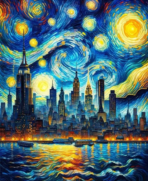 Starry Night Wallpaper, Night Sky Art, Amsterdam Art, Starry Night Art, Night Sky Painting, Canvas Art Projects, Arte Van Gogh, A Starry Night, Van Gogh Art