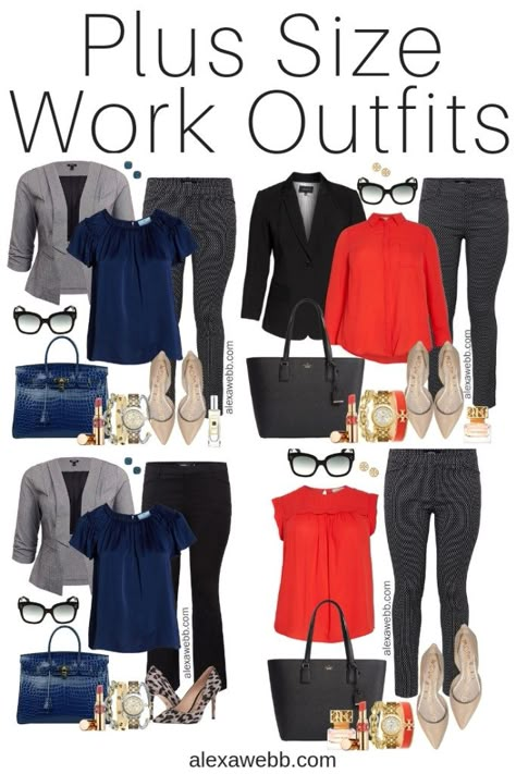 Plus Size Work Outfits, Plus-koon Muoti, Clothes For Women In 30's, Short Plus Size Fashion, Business Casual Outfits Winter, Alexa Webb, Plus Size Workwear, Mode Tips, Capsule Closet