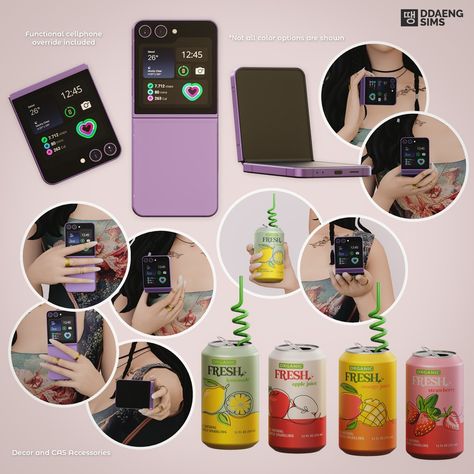 Galaxy Z Flip 6 Phone and Juice Can - September 2024 | Patreon Sims 4 Cc Cute Furniture Patreon, Sims 4 Cc Packs Patreon, Phone Override Sims 4, Sims 4 Cc Japanese Furniture, Sims4 Override, Sims 4 Phone Override, Kpop Sims 4, Sims 4 Kpop Cc, Sims 4 Cc Furniture Functional