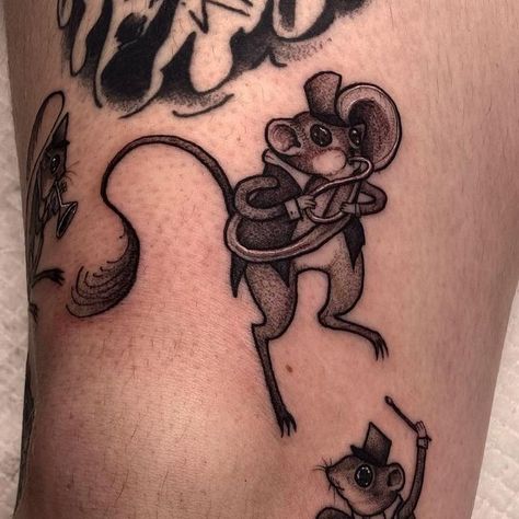 bri tattoos™ on Instagram: "I can’t even express how much I loved making these lil bobinsky mice band 😭 thanks for the fun day Bennie!  . . . #coralinetattoo #bobinskysjumpingmousecircus #brisbanetattoo #blackworktattoo" Marching Band Tattoos, Brisbane Tattoo, Coraline Tattoo, Fun Day, Blackwork Tattoo, Marching Band, Mice, Good Day, I Can