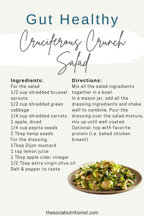 Antinflammatory Foods, Healthy Salad Ingredients, Holistic Nutrition Recipes, Inflammation Diet Recipes, Cruciferous Vegetables, Crunch Salad, Anti Inflammation Recipes, Raw Vegetables, Salad Side Dishes