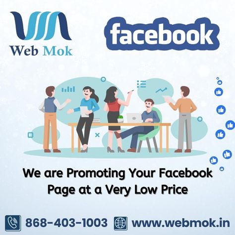 We promoting Your Facebook page at very low price. WE ARE TRUSTED BY MORE THAN 6,800 CLIENTS. Contact Web Mok Private Limited And get all Digital marketing Services. #FacebookPage #promotion #digitalmarketingservices #rahishsangwan Contact Us - 868-403-1003 It Services, Social Media Services, Web Designing, Web Development Company, Web Marketing, Facebook Marketing, Digital Marketing Services, Social Media Tips, Marketing Plan