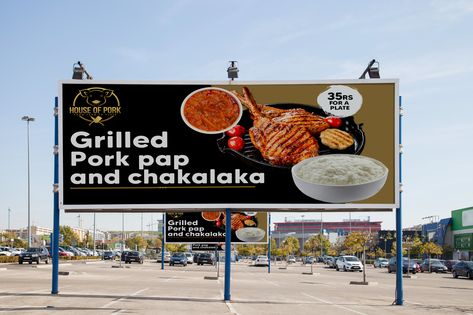 Is your restaurant in need of a billboard design? Do you want more people to try the food you offer? Contact now and get billboard that will engage more audience . #Graphicdesign #logodesign #Standee #Roll-up #UI/UXdesign #Uidesign #uxdesign #fbpostdesign #postdesign #socialmediapostdesign #broucherdesign # businessdesign #bannerdesign #tshirtdesign #psd #photoshop #illustrator #rollupbanner #standeebanner #billboard #billboarddesign Restaurant Billboard Design, Food Billboard, Elegant Restaurants, Rollup Banner, Billboard Design, Photoshop Illustrator, Post Design, Food Design, Ux Design