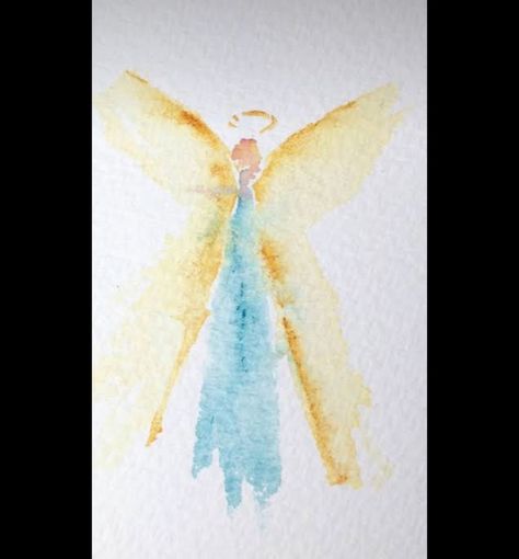 Watercolor Angel Christmas Cards, Angel Watercolor Paintings, Watercolour Angel, Sympathy Watercolor, Angels Watercolor, Watercolor Angels, Angel Watercolor, Watercolor Christmas Cards Diy, Watercolor Angel