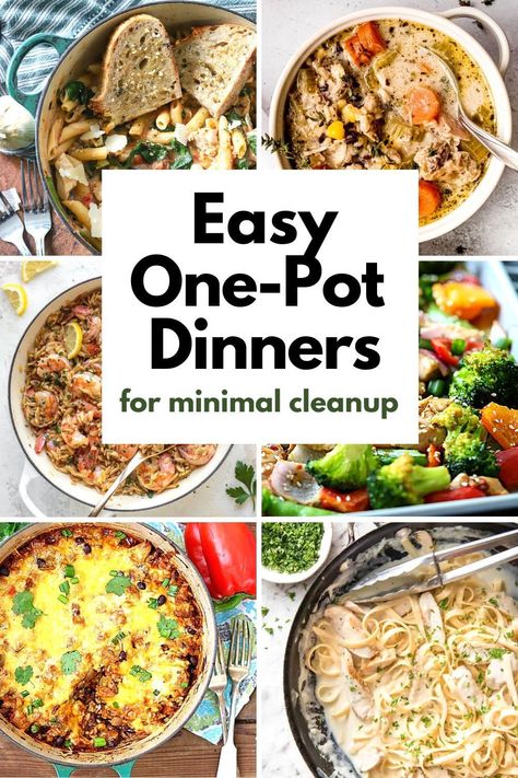 Simplify your evenings with these 19 Easy One-Pot Dinner recipes! From savory soups to flavorful pastas, these hassle-free dishes minimize cleanup while maximizing flavor. Perfect for busy weeknights or lazy weekends, these recipes are your ticket to a stress-free and delicious dinner. Discover the joy of one-pot wonders! Meals For Dinner, Waffle Maker Recipes, Quick Pasta Recipes, Sheet Pan Dinners Recipes, Pot Dinners, One Pot Wonders, One Pot Dinners, One Dish Dinners, Easy One Pot Meals