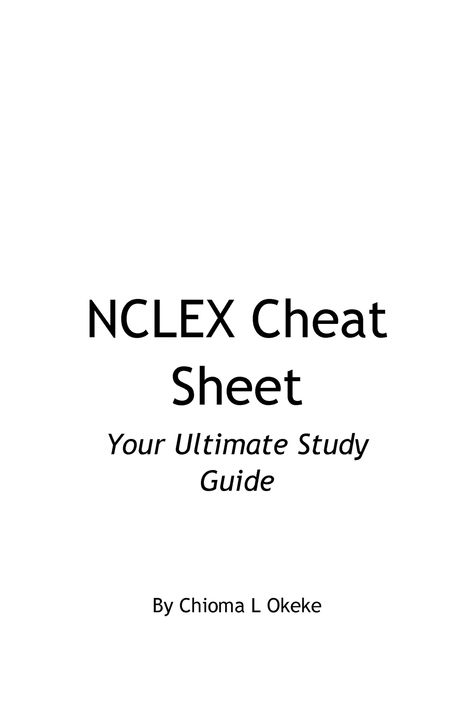 70 diseases NCLEX - NCLEX Cheat Sheet Your Ultimate Study Guide By Chioma L Okeke Autonomy Versus - Studocu Nclex Study Guide Cheat Sheets, Nursing School Prep, Nclex Tips, Nursing Procedures, Electrolyte Balance, Nurse Study, Nclex Study Guide, Nclex Review, Nursing School Essential