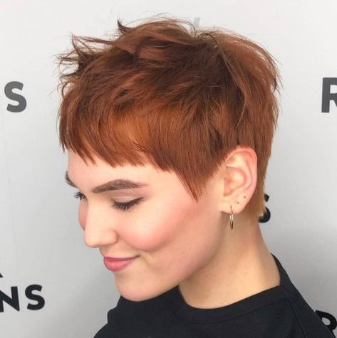 Copper Pixie, Hair After Chemo, Short Copper Hair, Short Haircuts For Round Faces, Red Copper Hair, Short Hairstyles For Round Faces, Haircuts For Round Faces, Short Hair Cuts For Round Faces, Short Hair Inspiration