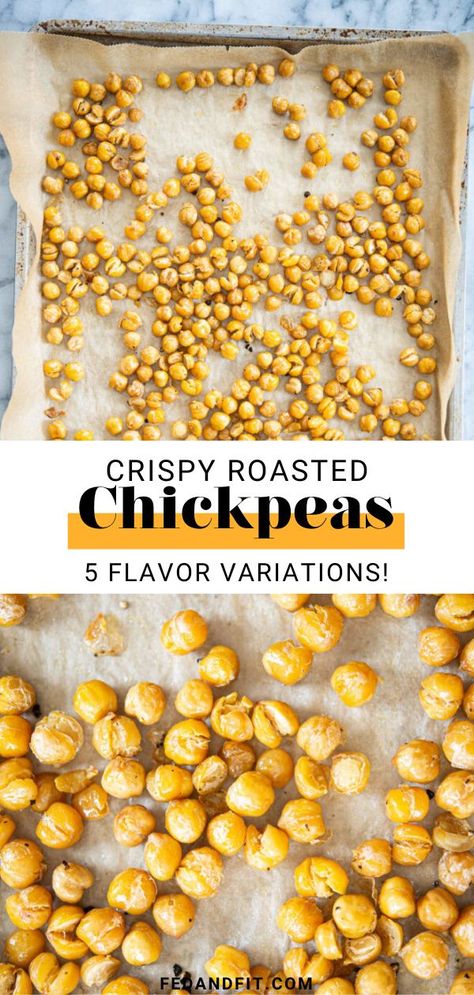 Sausage Kale Pasta, Crispy Roasted Chickpeas, Oven Roasted Chickpeas, Curried Butternut Squash Soup, Fit Recipes, Protein Packed Snacks, Crispy Chickpeas, Chickpea Recipes, Party Appetizer