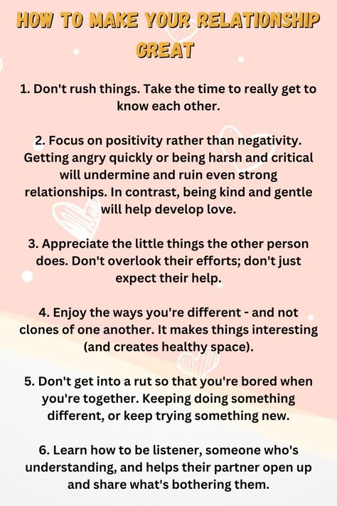 Tips, Relationship, love First Time In A Relationship, How To Build A Good Relationship, Starting Over In A Relationship, How To Go Slow In A Relationship, How To Save Your Relationship, First Relationship Advice, How To Save A Relationship, Space In Relationships, Starting A Relationship