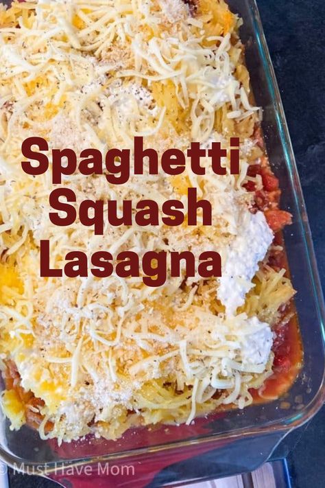 Spaghetti Squash Lasagna Casserole, Squash Lasagna Recipe, Sausage And Spaghetti Squash, Casserole Gluten Free, Vegan Spaghetti Squash, Easy Spaghetti Squash, Spaghetti Squash Recipes Easy, Spaghetti Squash Noodles, Spaghetti Squash Lasagna