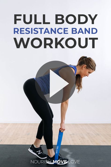 A quick and effective strength and HIIT workout you can do anywhere -- this 25-Minute Full Body Resistance Band Workout! Nine full body exercises using a mini loop resistance band. If you like quick and effective full body workouts, this at home band workout is for you! A full body resistance band workout that build strength and raises your heart rate in 25 minutes. Follow along with this guided, 25-minute home workout video on YouTube. Full Body Resistance Band Workout, Loop Band Exercises, Resistant Band Workouts, Nourish Move Love, Motivasi Diet, Home Workout Videos, Hiit Workout At Home, Full Body Workout At Home, Resistance Band Workout