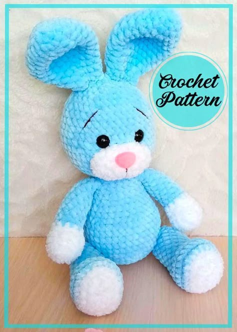 Velvet Bunny, Crochet Geek, Crochet Bunny Pattern, Crochet Animals Free Patterns, Crochet Amigurumi Free Patterns, Crochet Amigurumi Free, Free Amigurumi Patterns, Crochet Lessons, Animal Patterns