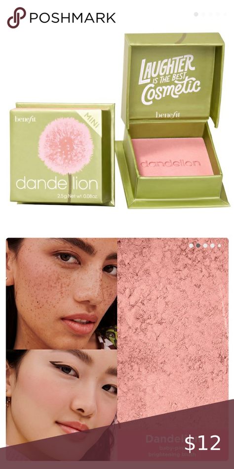 NEW! Benefit *Mini* Dandelion Blush Benefit Dandelion Blush, Benefit Dandelion, Benefit Blush, Birthday List, Light Summer, Makeup Trends, Baby Pink, Dandelion, Blush