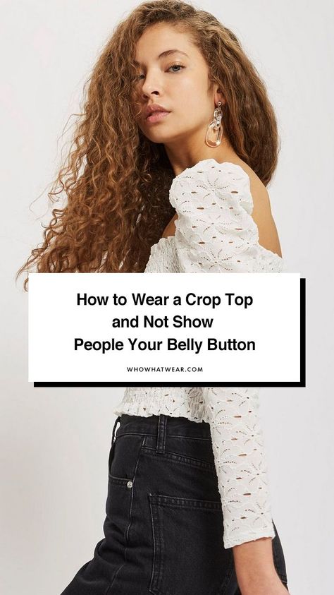 How to wear a crop top without showing your midriff How To Make A Crop Top Modest, How To Wear A Crop Top Modestly, Ways To Crop A Shirt, Modest Crop Top Outfits, Modest Crop Top, How To Style Crop Tops, Undershirt Outfit, Cami Top Outfit, Crop Top Layering